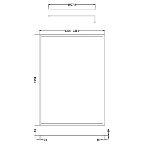 Hudson Reed 8mm Full Outer Frame Wetroom Screen Brushed Brass WRFBB1914 LD