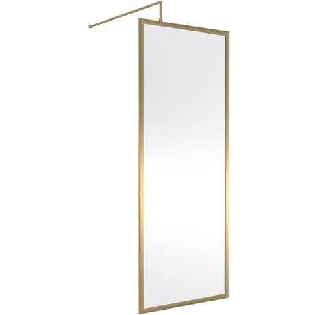 Hudson Reed 8mm Full Outer Frame Wetroom Screen Brushed Brass WRFBB1980