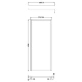 Hudson Reed 8mm Full Outer Frame Wetroom Screen Brushed Brass WRFBB1980 LD
