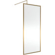 Hudson Reed 8mm Full Outer Frame Wetroom Screen Brushed Brass WRFBB1990