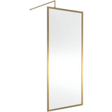 Hudson Reed 8mm Full Outer Frame Wetroom Screen Brushed Brass WRFBB1990