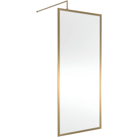 Hudson Reed 8mm Full Outer Frame Wetroom Screen Brushed Brass WRFBB1990