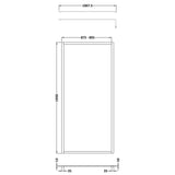 Hudson Reed 8mm Full Outer Frame Wetroom Screen Brushed Brass WRFBB1990 LD