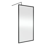 Nuie 8mm Full Outer Frame Wetroom Screen Matt Black WRFBP1810