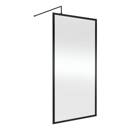 Nuie 8mm Full Outer Frame Wetroom Screen Matt Black WRFBP1810