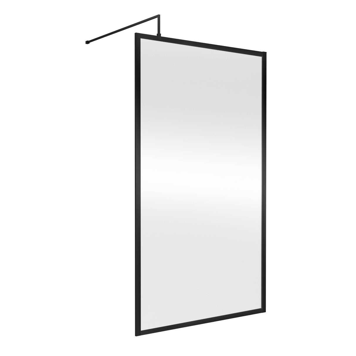 Nuie 8mm Full Outer Frame Wetroom Screen Matt Black WRFBP1811