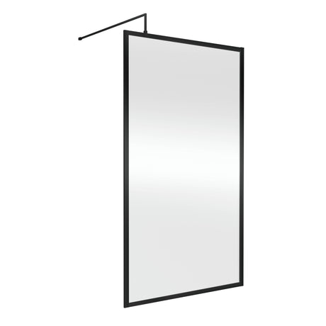 Nuie 8mm Full Outer Frame Wetroom Screen Matt Black WRFBP1811