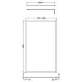 Nuie 8mm Full Outer Frame Wetroom Screen Matt Black WRFBP1811 LD