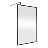 Nuie 8mm Full Outer Frame Wetroom Screen Matt Black WRFBP1812