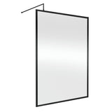 Nuie 8mm Full Outer Frame Wetroom Screen Matt Black WRFBP1814