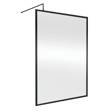 Nuie 8mm Full Outer Frame Wetroom Screen Matt Black WRFBP1814