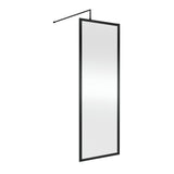Nuie 8mm Full Outer Frame Wetroom Screen Matt Black WRFBP1870