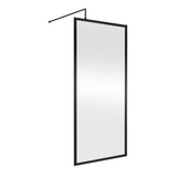 Nuie 8mm Full Outer Frame Wetroom Screen Matt Black WRFBP1890