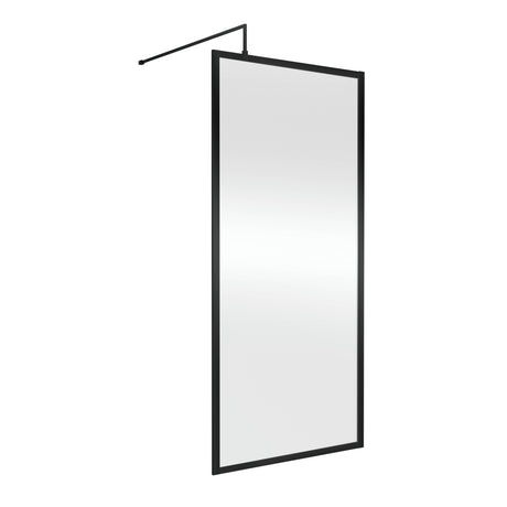 Nuie 8mm Full Outer Frame Wetroom Screen Matt Black WRFBP1890