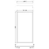 Hudson Reed 8mm Full Outer Frame Wetroom Screen Matt Black WRFBP1910 LD