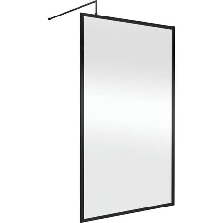 Hudson Reed 8mm Full Outer Frame Wetroom Screen Matt Black WRFBP1912