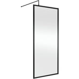 Hudson Reed 8mm Full Outer Frame Wetroom Screen Matt Black WRFBP1990
