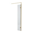 Nuie 8mm Fluted Wetroom Return Screen Brushed Brass WRFL18530BB