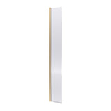 Nuie 8mm Fluted Wetroom Return Screen Brushed Brass WRFL18530BBHC