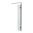 Nuie 8mm Fluted Wetroom Return Screen Matt Black WRFL18530BP
