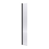 Nuie 8mm Fluted Wetroom Return Screen Matt Black WRFL18530BPHC