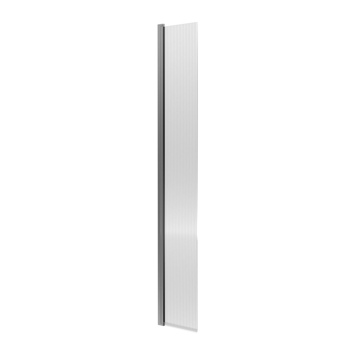 Nuie 8mm Fluted Wetroom Return Screen Brushed Pewter WRFL18530GMHC