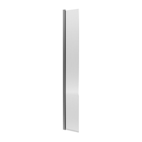 Nuie 8mm Fluted Wetroom Return Screen Brushed Pewter WRFL18530GMHC