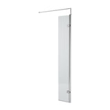 Nuie 8mm Fluted Wetroom Return Screen Chrome WRFL18530H