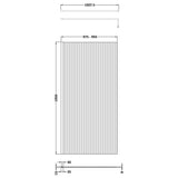 Hudson Reed 8mm Fluted Wetroom Screen - Wall Fixed - Chrome WRFL19510 LD