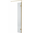Hudson Reed 8mm Fluted Wetroom Return Screen Brushed Brass WRFL19530BB