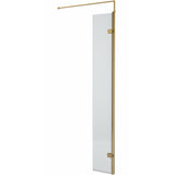 Hudson Reed 8mm Fluted Wetroom Return Screen Brushed Brass WRFL19530BB