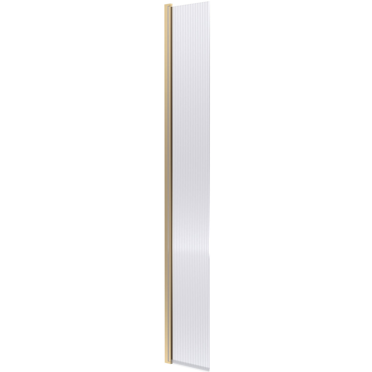 Hudson Reed 8mm Fluted Wetroom Return Screen Brushed Brass WRFL19530BBHC