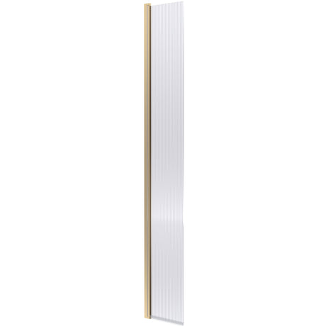 Hudson Reed 8mm Fluted Wetroom Return Screen Brushed Brass WRFL19530BBHC