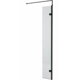 Hudson Reed 8mm Fluted Wetroom Return Screen Matt Black WRFL19530BP