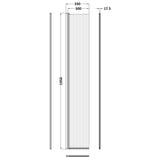 Hudson Reed 8mm Fluted Wetroom Return Screen Chrome WRFL19530HC LD