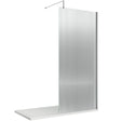 Hudson Reed 8mm Fluted Wetroom Screen - Wall Fixed - Chrome WRFL19580