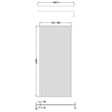 Hudson Reed 8mm Fluted Wetroom Screen - Wall Fixed - Brushed Brass WRFL19590BB LD