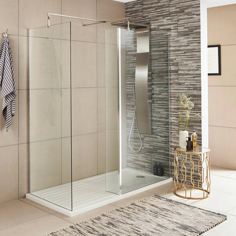 Nuie 8mm Wetroom Return Screen Chrome WRS030H LS3