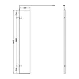 Nuie 8mm Wetroom Return Screen Chrome WRS030H LD