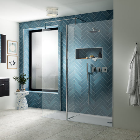 Nuie 8mm Wetroom Return Screen Chrome WRS030HC LS