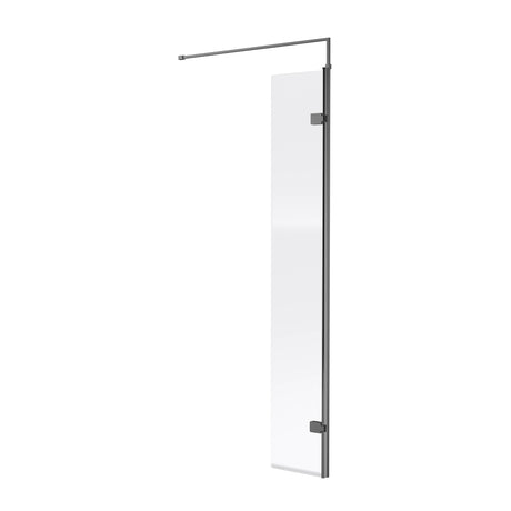 Nuie 8mm Wetroom Return Screen Brushed Pewter WRS030HGM