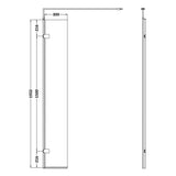 Hudson Reed 8mm Wetroom Return Screen Chrome WRSA030H LD