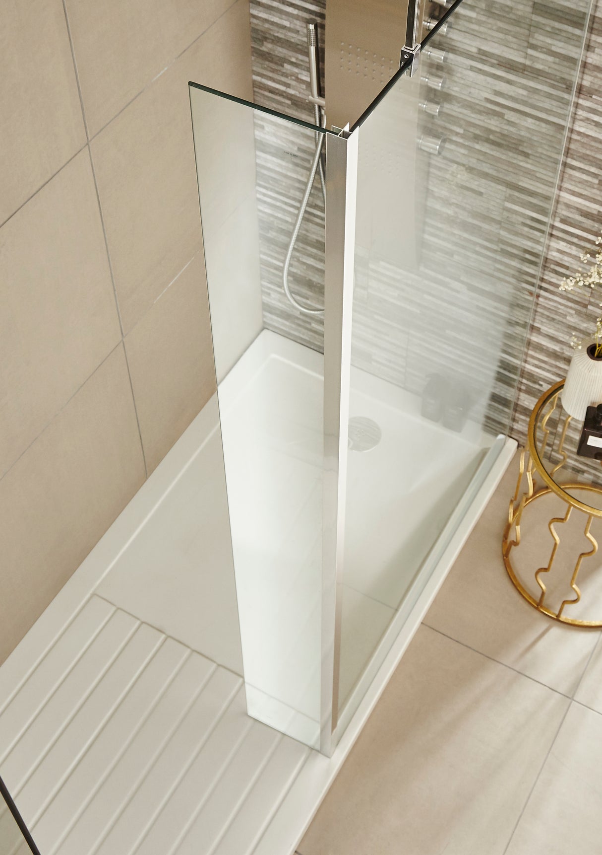 Hudson Reed 8mm Wetroom Return Screen Chrome WRSB250LS1