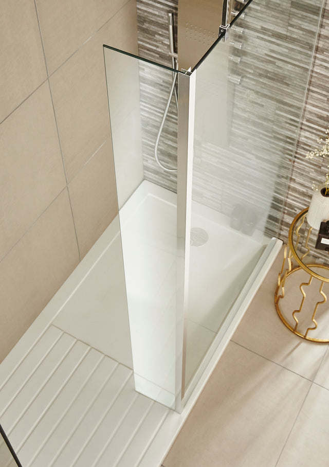 Hudson Reed 8mm Wetroom Return Screen Chrome WRSB250LS1