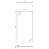 Hudson Reed 8mm Wetroom Screen Brushed Brass WRSBB10 LD