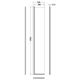 Nuie 8mm Wetroom Return Screen Brushed Brass WRSCBB030HC LD
