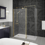 Hudson Reed 8mm Wetroom Screen Brushed Brass WRSBB70 LS2