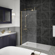 Hudson Reed 8mm Wetroom Screen Brushed Brass WRSBB70 LS1