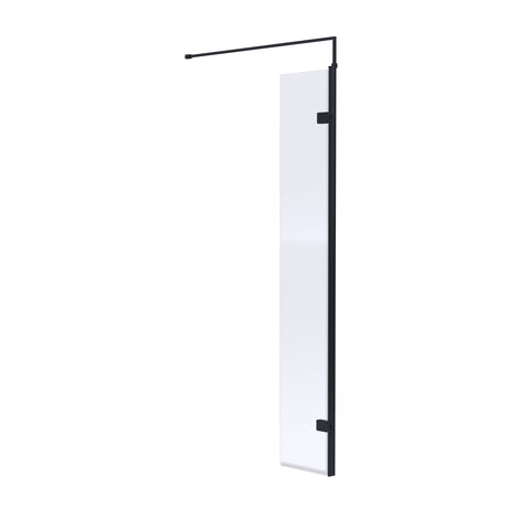 Nuie 8mm Wetroom Return Screen Matt Black WRSBP030H
