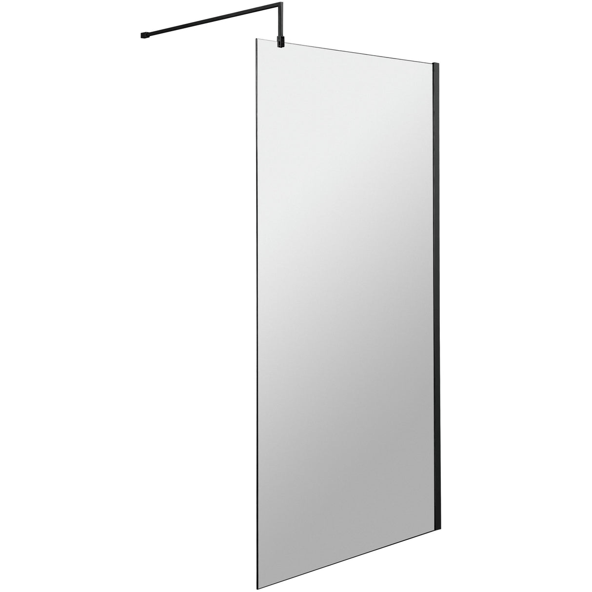 Hudson Reed 8mm Wetroom Screen Matt Black WRSBP10